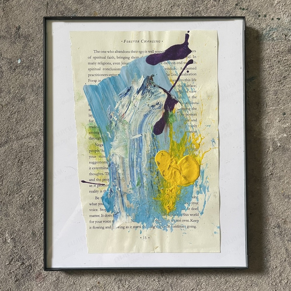 Oman Hosea THE JOY 8x10 Acrylic Painting Abstract Expressionism Framed Fine Art